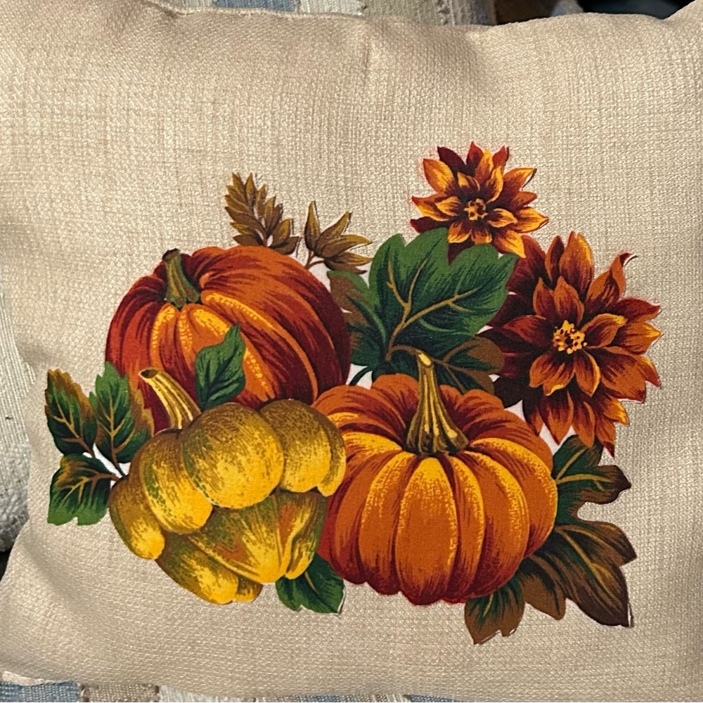 Handcrafted Fall Decorative Pillow